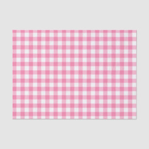 Niedlich Pink Gingham Pattern Seidenpapier