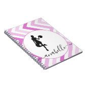 Niedlich Pink Girl Cheerleader Cheer Team Name Tre Notizblock (Rechte Seite)