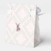 Niedlich Pink Girl Floral Bunny Baby Dusche Geschenkschachtel (Rückseite)