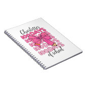 Niedlich Pink Girls 100 Tage Schulstift Bow Notizblock (Rechte Seite)
