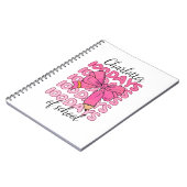 Niedlich Pink Girls 100 Tage Schulstift Bow Notizblock (Linke Seite)