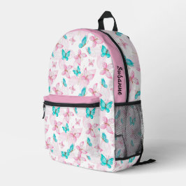 Niedlich Pink Girls Butterfly Bedruckter Rucksack