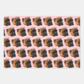 Niedlich Pink Girly Boxer Dog Geschenkpapier Set (Vorderseite)