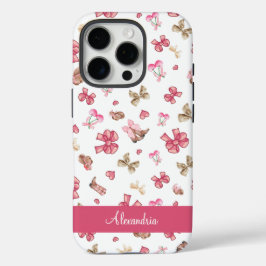 Niedlich Pink Girly Cowgirl Coquette Personalisier iPhone 16 Pro Hülle