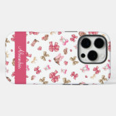 Niedlich Pink Girly Cowgirl Coquette Personalisier Case-Mate iPhone Hülle (Rückseite (Horizontal))