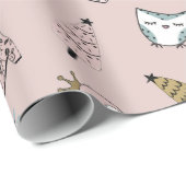 Niedlich Pink Girly Weihnachtsgeschenk Geschenkpapier (Rolleneckpunkt)