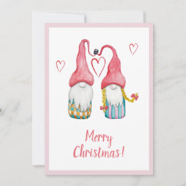 Niedlich Pink Gnome in Liebe Frohe Weihnachten