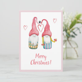Niedlich Pink Gnome in Liebe Frohe Weihnachten