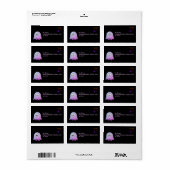 Niedlich Pink Google Eyes Ghost: Spooky & Whimsica Adressaufkleber (Vorne)