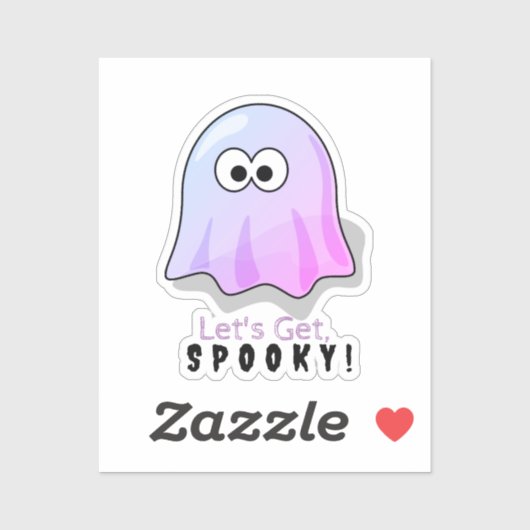 Niedlich Pink Google Eyes Ghost: Spooky & Whimsica Aufkleber (Blatt)