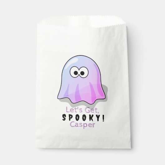 Niedlich Pink Google Eyes Ghost: Spooky & Whimsica Geschenktütchen (Vorderseite)