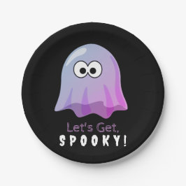 Niedlich Pink Google Eyes Ghost: Spooky & Whimsica Pappteller