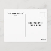 Niedlich Pink Google Eyes Ghost: Spooky & Whimsica Postkarte (Rückseite)