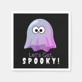 Niedlich Pink Google Eyes Ghost: Spooky & Whimsica Serviette