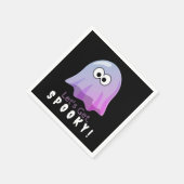 Niedlich Pink Google Eyes Ghost: Spooky & Whimsica Serviette (Ecke)
