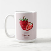 Niedlich Pink Granny Chic Crochet Strawberry Monog Kaffeetasse (Links)