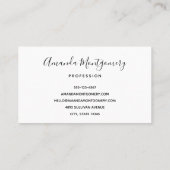 Niedlich Pink & Gray Elephant Ballerina Visitenkarte (Rückseite)