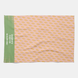 Niedlich Pink Green Happy Osterkarrots Geschirrtuch