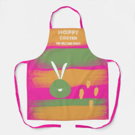 Niedlich Pink Green Happy Ostersonne und Karotten Schürze