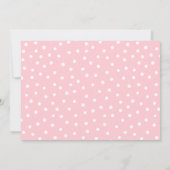 Niedlich Pink Grey Animals Kinderdusche Einladung (Rückseite)