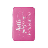 Niedlich Pink Hallo wunderschön Badematte (Vorderseite Vertikal)