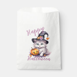Niedlich Pink Halloween Geburtstagsparty Kitten Pu Geschenktütchen