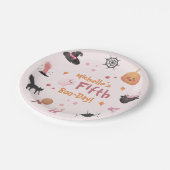 Niedlich Pink Halloween Party Pappteller (Schrägansicht)