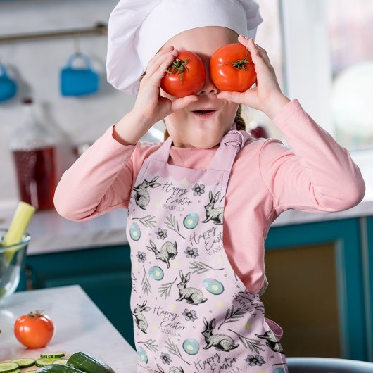 Niedlich Pink Happy Ostersonne und Ei Schürze
