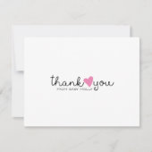 Niedlich Pink Heart Girl Babydusche Danke (Vorderseite)