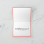 Niedlich Pink Heart Simple Vielen Dank Dankeskarte (Innenseite)