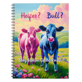 Niedlich Pink Heifer und Blue Bull Calf Notizblock