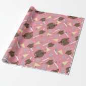 Niedlich Pink Hippo Geschenkpapier (Ungerollt)
