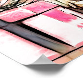 Niedlich Pink Holiday Tree Frohe Weihnachten Party Poster (Ecke)