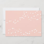 Niedlich Pink Hot Air Ballon Babydusche Einladung (Rückseite)