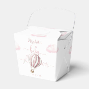 Niedlich Pink Hot Air Ballon Girl Babydusche Geschenkschachtel