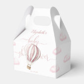 Niedlich Pink Hot Air Ballon Girl Babydusche Geschenkschachtel (Vorderseite)