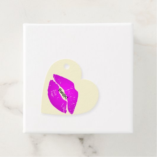 Niedlich Pink Hot Lips S.W.A.K mit Kuss versiegelt Geschenkanhänger (Beispiel)