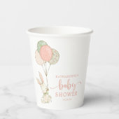 Niedlich Pink Hütte Kaninchendusche Pappbecher (Rückseite)