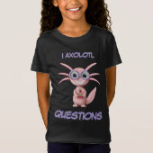 Niedlich Pink I Axolotl Fragen Kinder T-Shirt (Vorderseite)