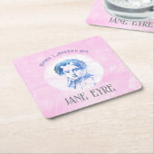 Niedlich Pink Jane Eyre Portrait Reader I Verheira Rechteckiger Pappuntersetzer (angewinkelt)