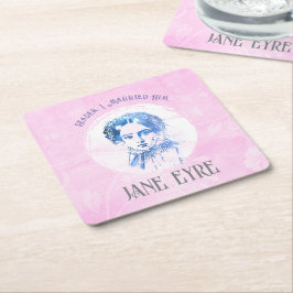 Niedlich Pink Jane Eyre Portrait Reader I Verheira Rechteckiger Pappuntersetzer