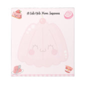 Niedlich Pink Jelly Desserts Notizblock (Vorderseite)