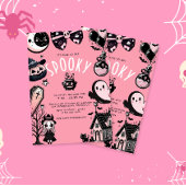 Niedlich Pink Kawai Spooky Time Halloween-Party Einladung