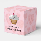 Niedlich Pink Kawaii Happy Face Cupcake Girls Geschenkschachtel (Rückseite)