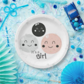 Niedlich Pink Kawaii Planet Es ist eine Girl Baby  Pappteller (Party)