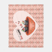 Niedlich Pink Kawaii Sushi in Liebe Valentinstag Fleecedecke (Vorderseite)