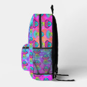 Niedlich Pink kawaii Ufo Bedruckter Rucksack (Rechts)