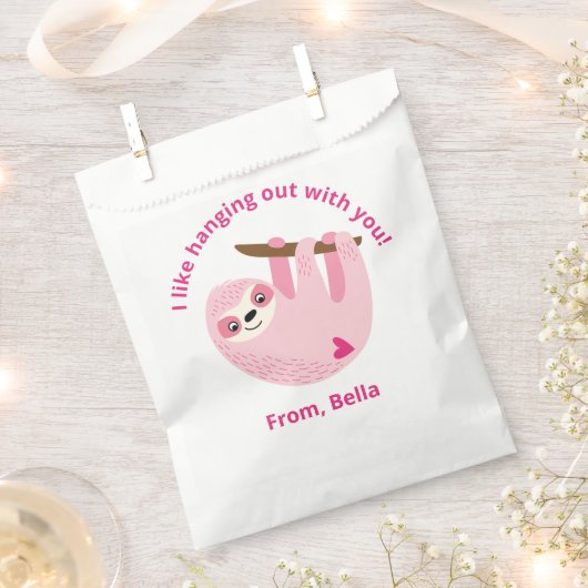 Niedlich Pink Kids Valentinschule Klassenzimmer Geschenktütchen (Ausgeschnitten)