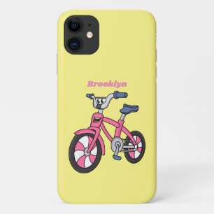 Niedlich-pink-Kinder Fahrrad Cartoon Abbildung Case-Mate iPhone Hülle