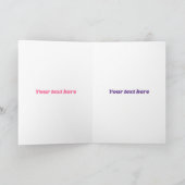 Niedlich-pink-Kinder Fahrrad Cartoon Abbildung Karte (Innenseite)